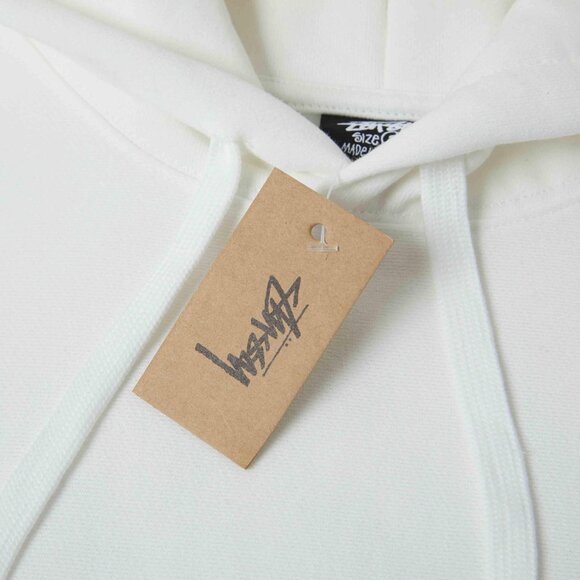 Men's Stussy White Printed Hoodie Size: S - Picture 4 of 4